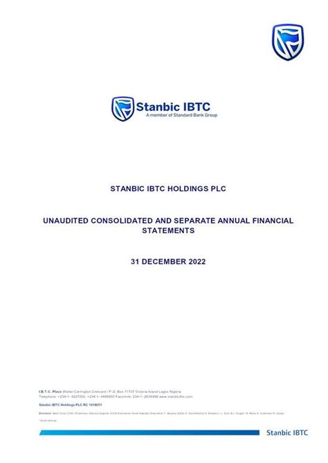 Stanbic IBTC Holdings Plc IBTC Ng 2022 Abridged Report