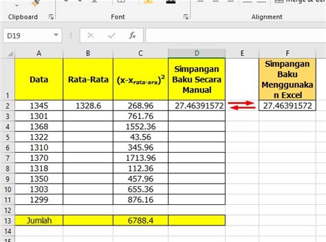 Cara Menghitung Simpangan Baku Di Excel Riset