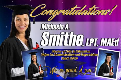 Make a graduation tarpaulin layout by Feardybeardy | Fiverr