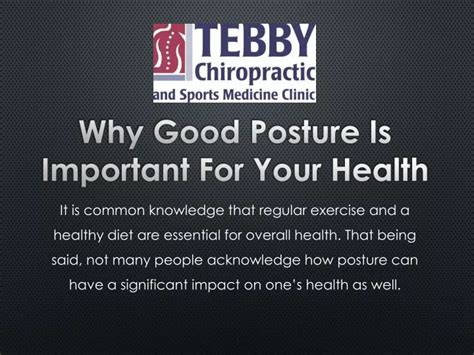 Ppt Why Good Posture Is Important For Your Health Powerpoint