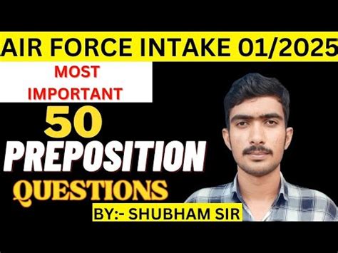 Agniveer Air Force English Top Most Important Prepositions Youtube