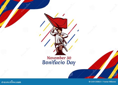 November 30 Happy Bonifacio Day Vector Illustration Stock Vector