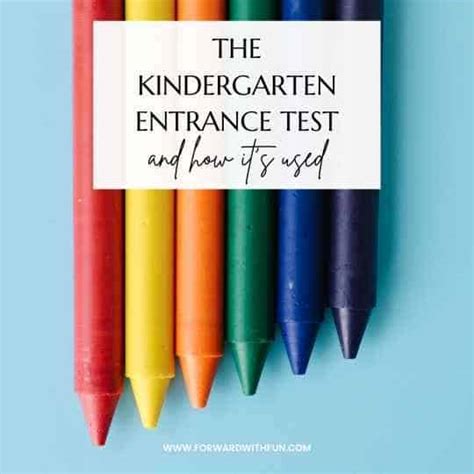 What To Expect At Your Kindergarten Entrance Exam Forward With Fun