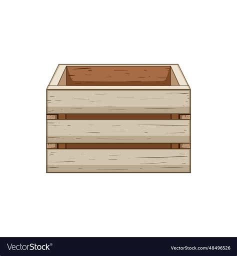 Box Wooden Crate Cartoon Royalty Free Vector Image