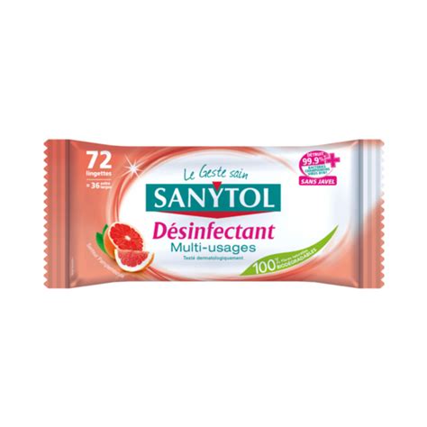 Sanytol Lingettes Multi Usages Pamplemousse Chezvous Re Shopping Et