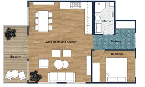 21 Stunning 2d Color Floor Plans