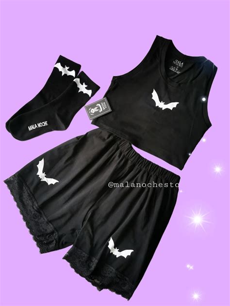 Goth Bats Pajama Bats Pajama Black Pajama Gothic Clothing Goth