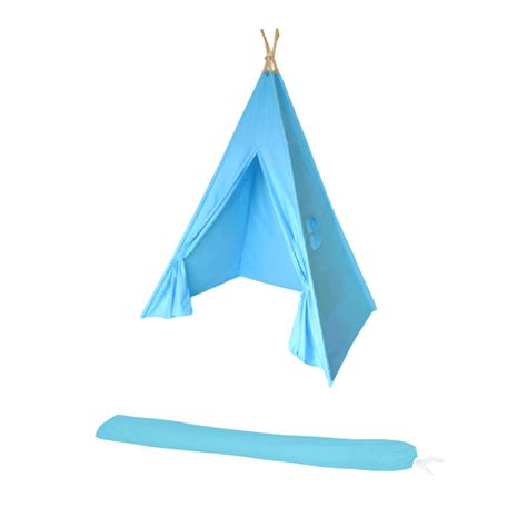 Aqua Teepee Tent With Canvas Bag Sleepover Party Shop