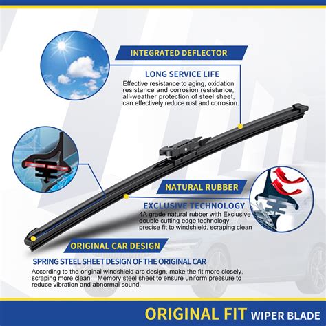 Snapklik 3 Wipers Factory Replacement For Ford Focus 2012 2013