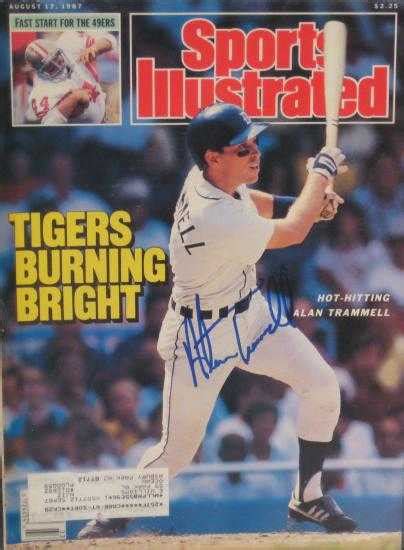 Alan Trammell Autographed Sports Illustrated Magazine Detroit Tigers