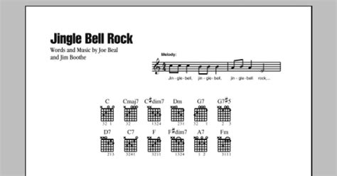 Jingle Bell Rock Guitar Chords Lyrics Print Sheet Music Now