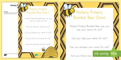 Hickety Pickety Bumble Bee Group Activity (Teacher-Made)