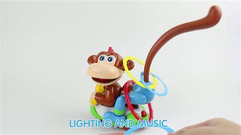 Huada 2019 Children Ringtoss Game Electric Plastic Monkey Pet Toy With