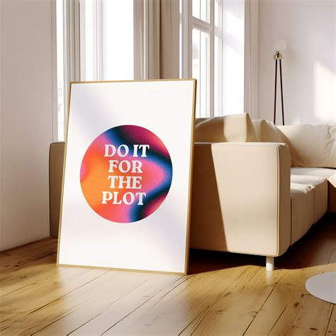 Do It for the Plot Poster Empowering Wall Art Funky Retro - Etsy