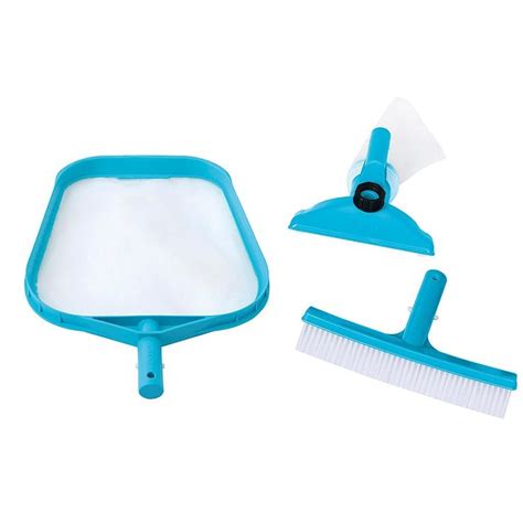 INTEX Kit nettoyage piscine avec épuisette tete de balai brosse