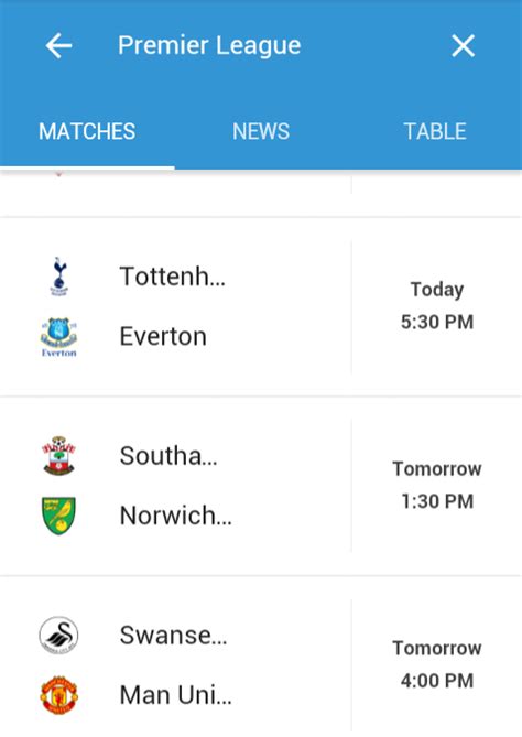 Premier League Fixtures Today - Sports - Nigeria