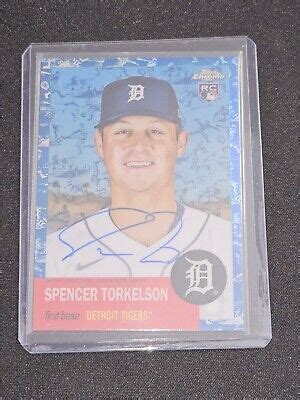 Topps Chrome Platinum Spencer Torkelson Blue Cream Toile Rookie