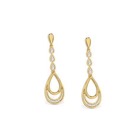 Buy Gleaming Pear Diamond Drop Earrings Online Caratlane