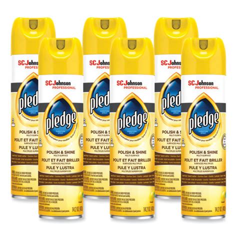 Pledge Furniture Polish Lemon Oz Aerosol Spray Carton