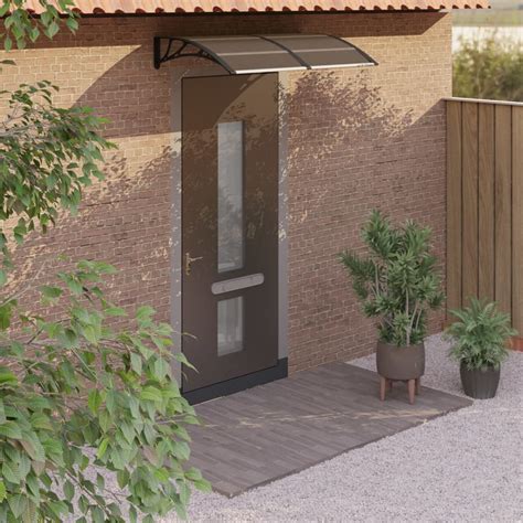 Maison Exclusive Auvent De Porte Noir Et Transparent X Cm