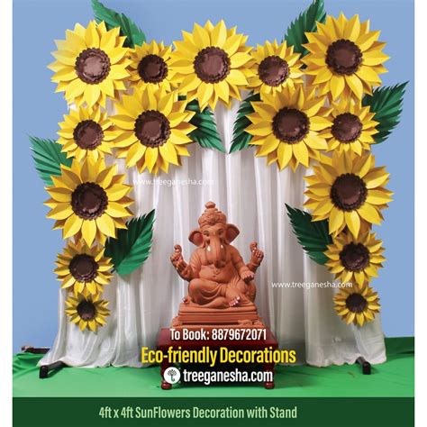 Ganpati Decoration Eco Friendly Ganpati Decorations Flower Decoration Paper Decoration