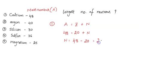 SOLVED: Which atom has the largest number of neutrons? calcium-48 argon ...