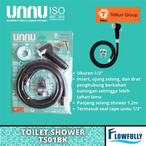 Jual Jet Shower Unnu Ts Bk Hitam Spray Bidet Semprotan Wc Shower Cebok