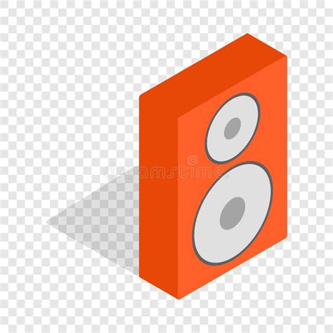 Orange Speaker Isometric Icon Stock Vector Illustration Of Modern