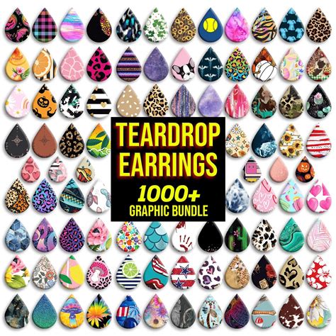 Teardrop Earring Sublimation CANVA Template Sublimation Earring