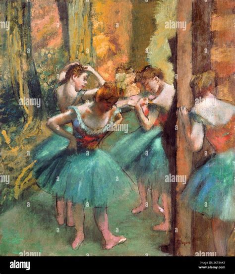 Degas Painting Entitled Dancers Pink And Green By Edgar Degas 1834