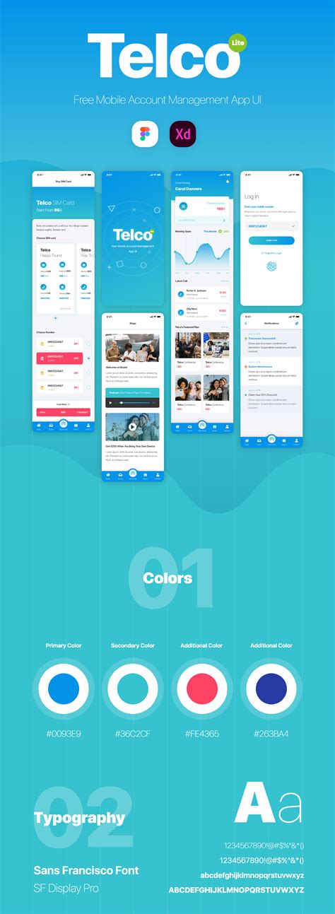 Telco Lite Free Mobile Management App Ui Kit On Behance