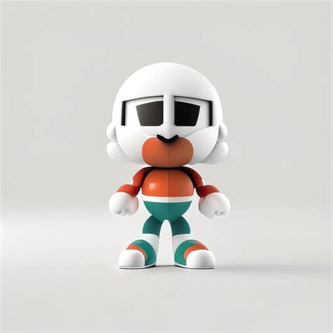 Premium Photo | Mascot character in white green and red colors ...