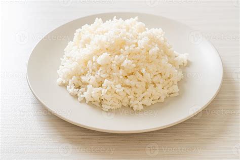 Cooked Thai Jasmine White Rice On Plate 2838866 Stock Photo At Vecteezy