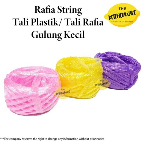 Gulung Kecil Raffia String Plastic String Rope Tali Rafia Plastik