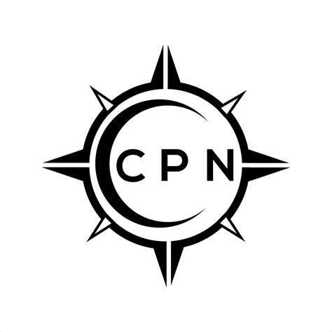 CPN abstract technology circle setting logo design on white background