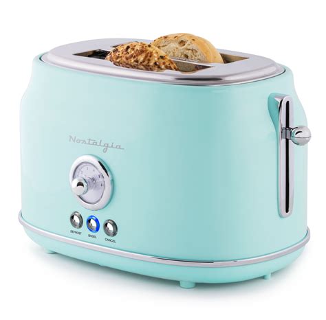 Nostalgia Cltos Aq Classic Retro Slice Toaster Aqua Walmart