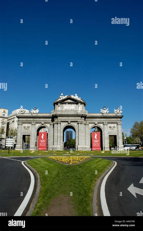 madrid alcala arch Stock Photo - Alamy