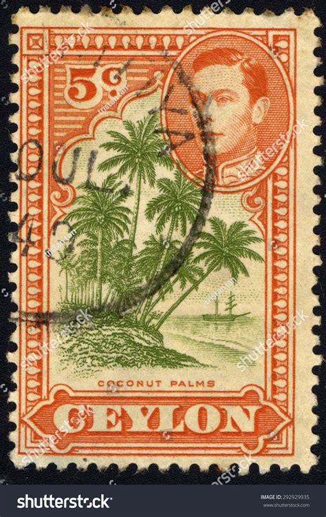 Ceylon Circa A Stamp Printed In The Ceylon Shows Image Of