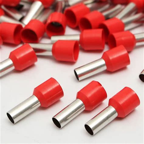 E10 12 100pcs Wire Ferrules End Sleeve Single Cord End Terminal Copper