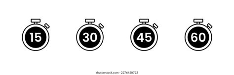 Simple Timer Countdown Icon Vector Stopwatch Stock Vector Royalty Free