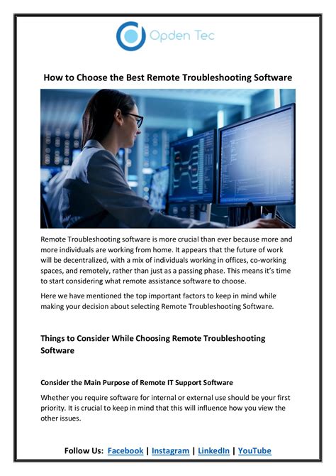 How to Choose the Best Remote Troubleshooting Software - Opden Tec