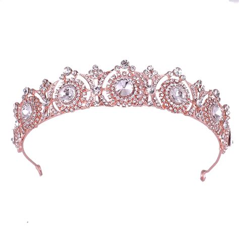 Tiaras E Coroas de Ouro rosa e Prata Para As Mulheres Jóias Strass