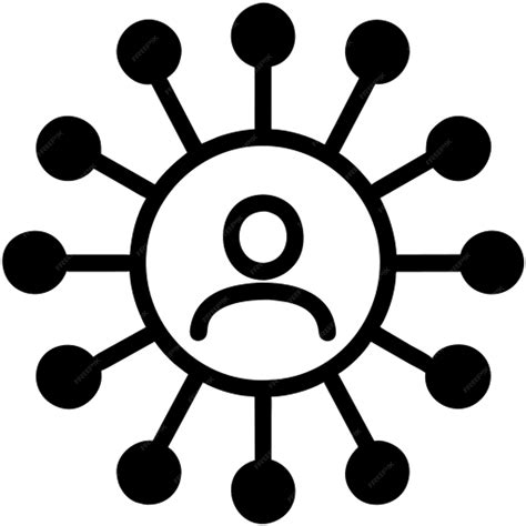 Concepto de red social muchos usuarios conectados icono | Vector Premium