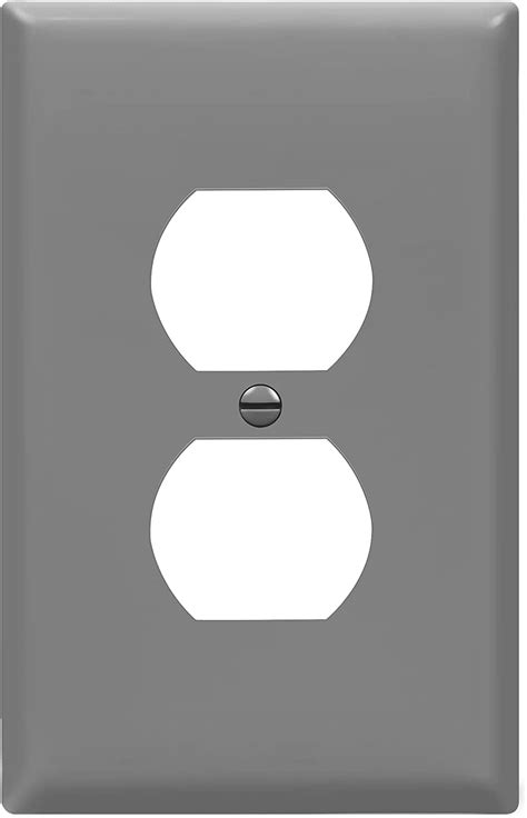 Enerlites Duplex Receptacle Outlet Wall Plate Electrical Outlet Cover Gloss Finish Mid Size 1