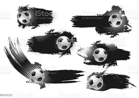 Soccer Football Banners Blank Vector Templates Stock Illustration