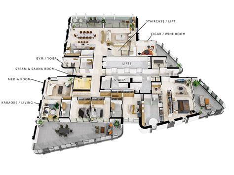 3D Floor Plans for Billbergia’s Penthouse Development