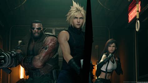 Wallpaper Cloud Strife Tifa Lockhart Barret Wallace Final Fantasy