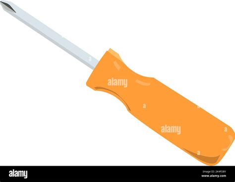 Yellow Screwdriver Illustration Vector On A White Background Stock