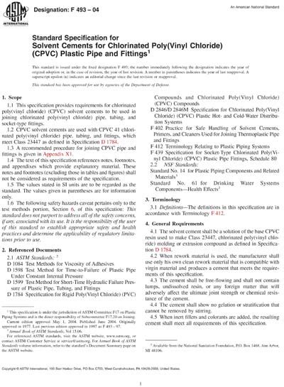 Astm F Standard Specification For Solvent Cements For Hot Sex