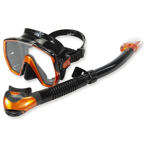 Tusa Schnorchelset Freedom Hd Energy Orange Mit Trockenschnorchel